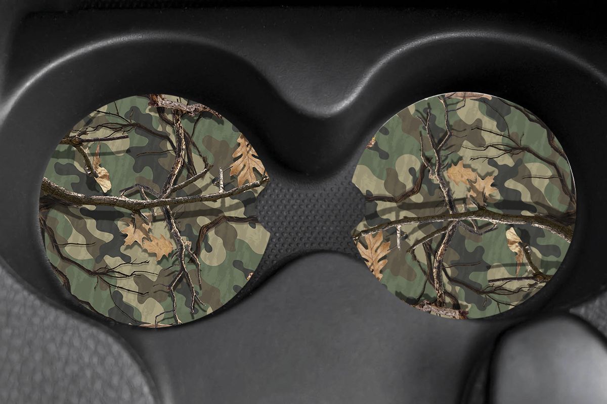 Army Camo Car Coasters, Set of 2