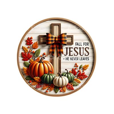 Fall for Jesus Wreath Sign