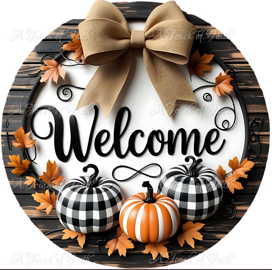 Welcome Fall Pumpkin Sign