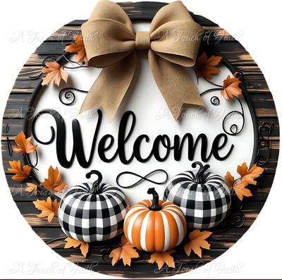Welcome Fall Pumpkin Sign