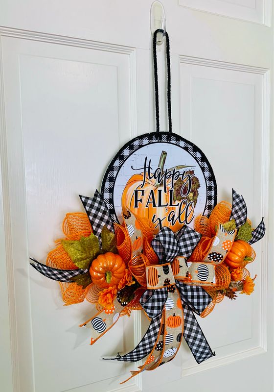Happy Fall Y’all Rail Wreath