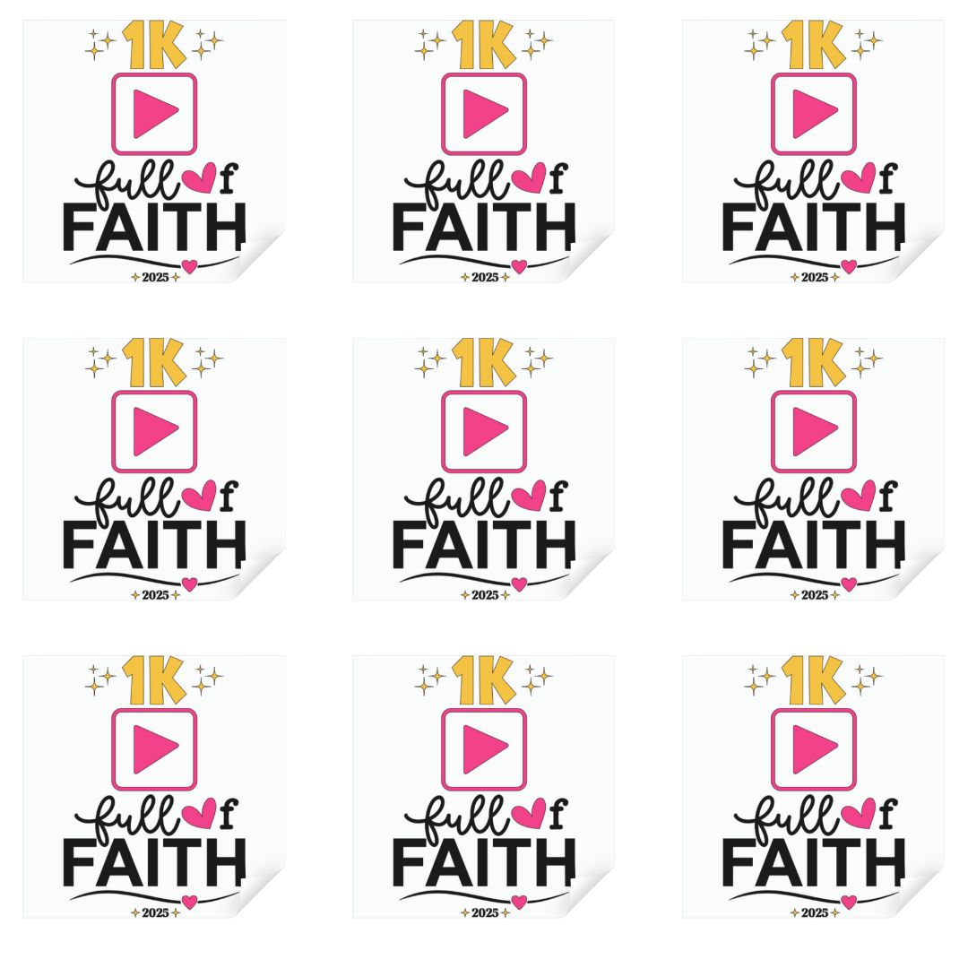 1K &amp; Full of Faith Sticker Pack | Limited Edition 2025 Milestone