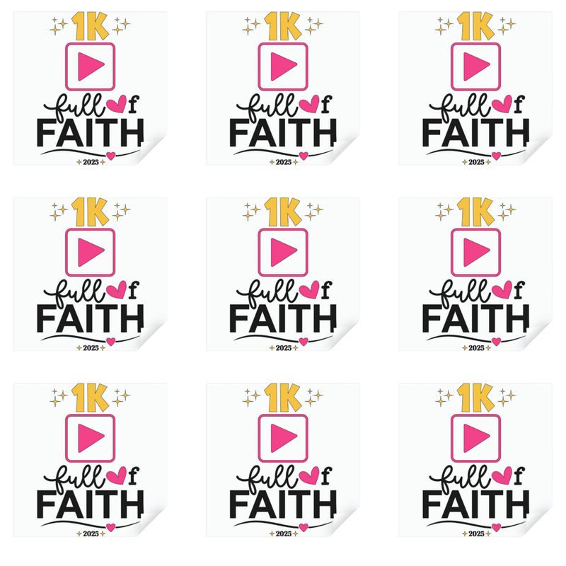 1K &amp; Full of Faith Sticker Pack | Limited Edition 2025 Milestone