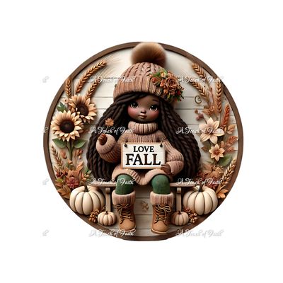 Love Fall Girl Wreath Signs