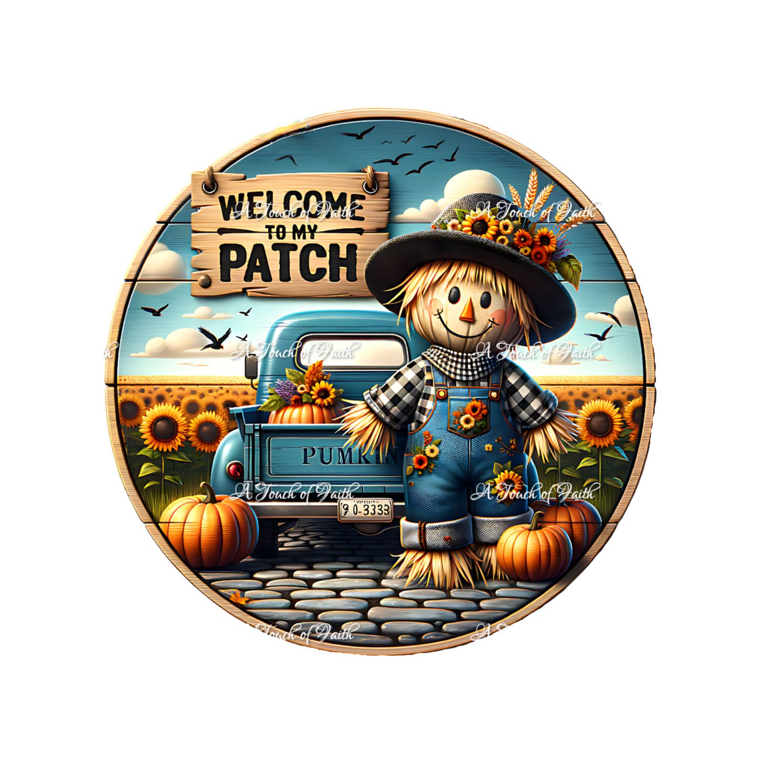 Scarecrow Patch Wreath Signs