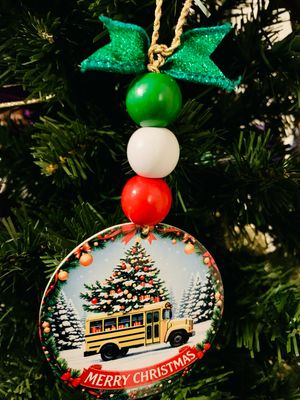 School Bus Christmas Ornament