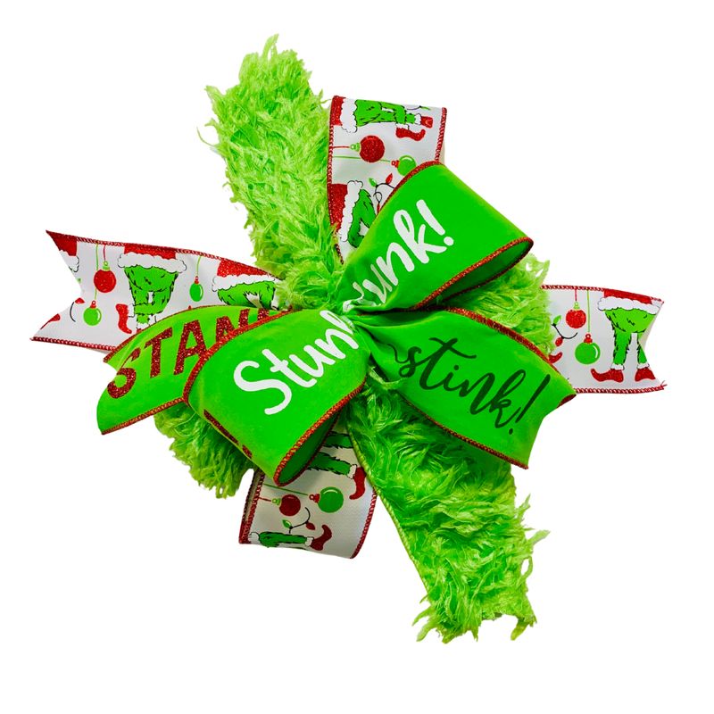 Green Monster Glam Bow