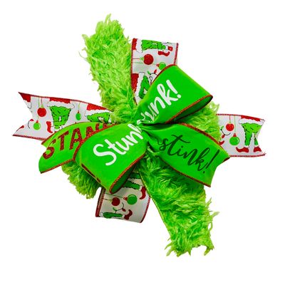 Green Monster Glam Bow