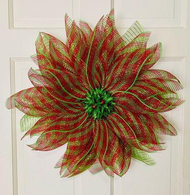 Christmas Poinsettia Wreath