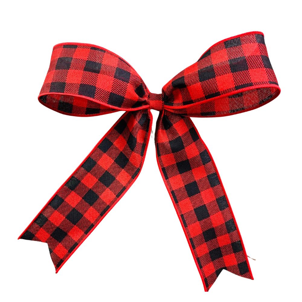Classic Buffalo Plaid Christmas Bow