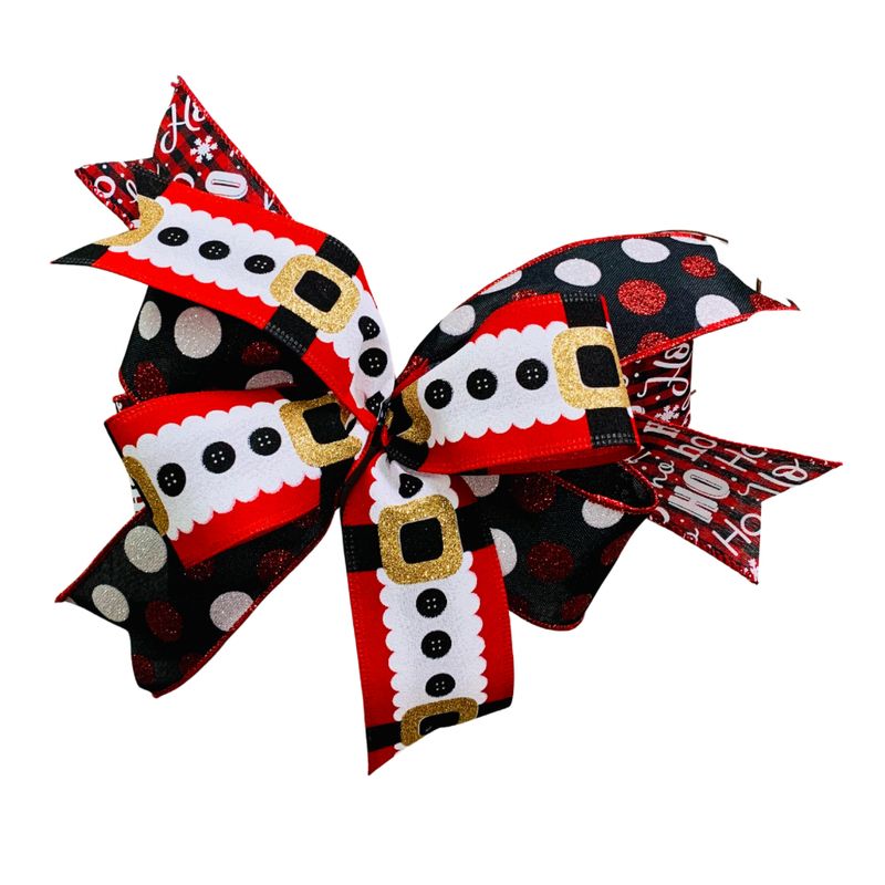 Santa Belt Christmas Bow