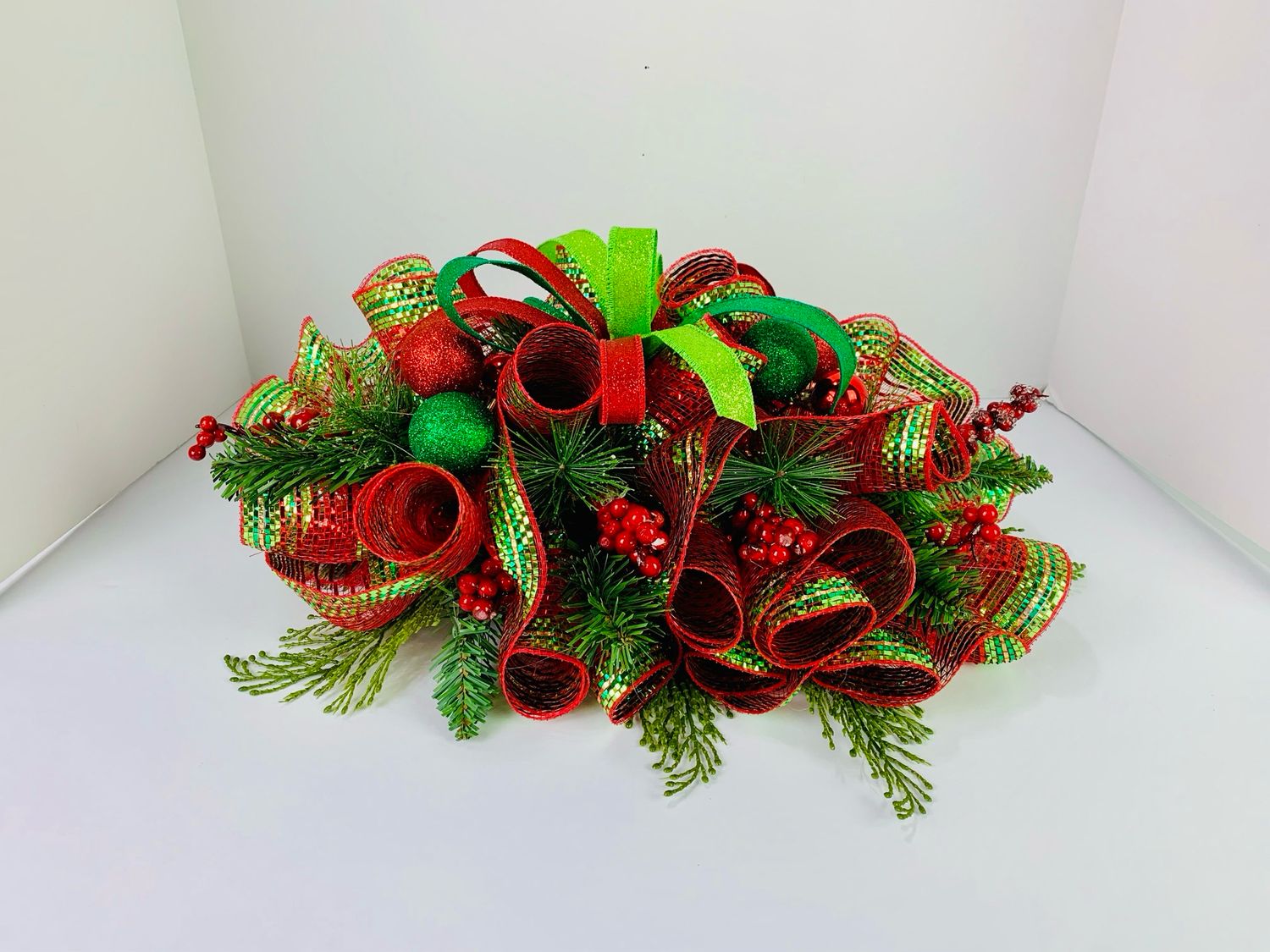 Christmas Evergreen Centerpiece