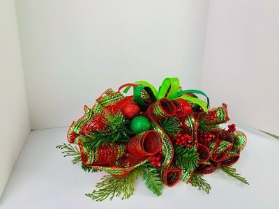 Christmas Evergreen Centerpiece