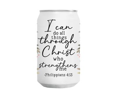 I Can Do All Things Inspirational Glass Tumbler