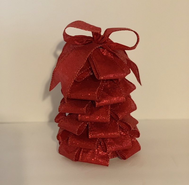 7&quot; Red Ribbon Tree Centerpiece