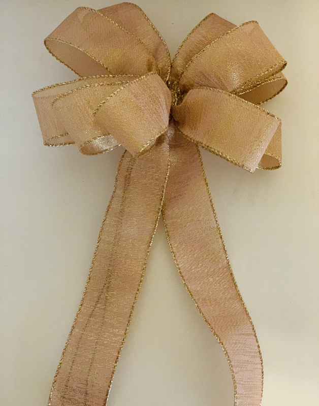 Rose Gold Wreath Bow