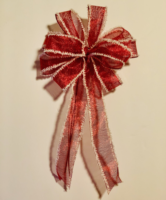Red Snow Wreath Bow