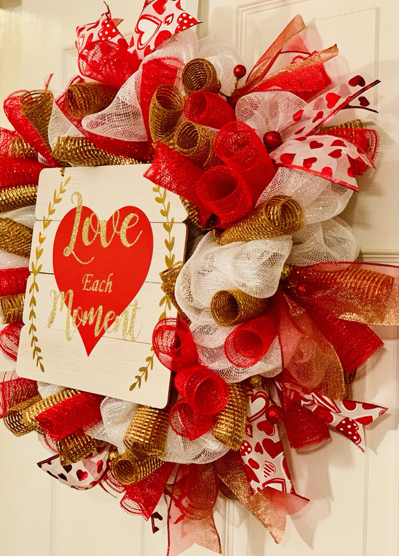 Love Each Moment Door Wreath