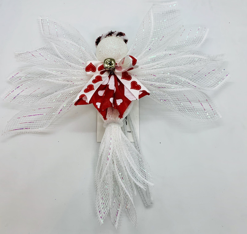 Red White Angel Tree Topper