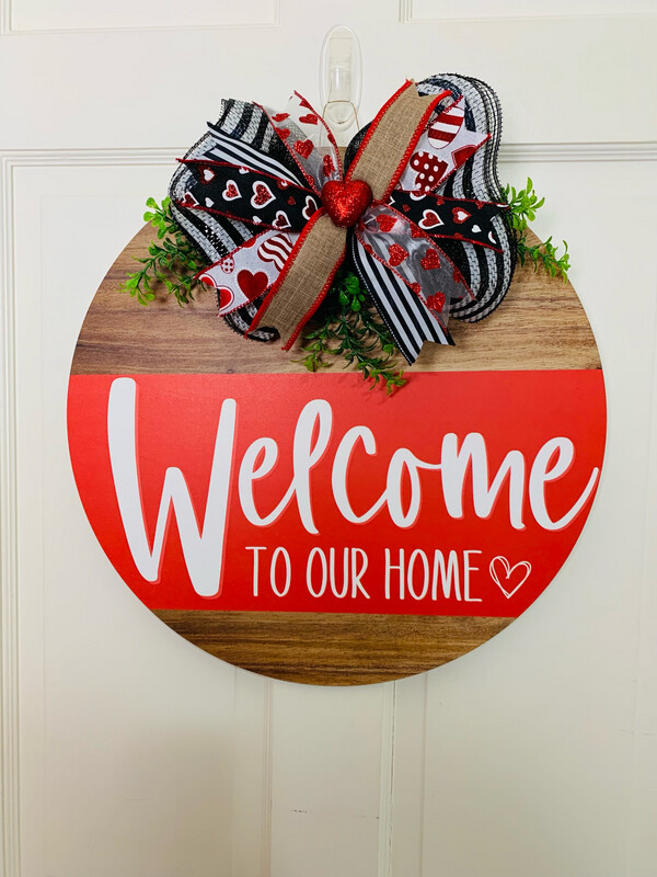 Hearts Welcome Door Hanger