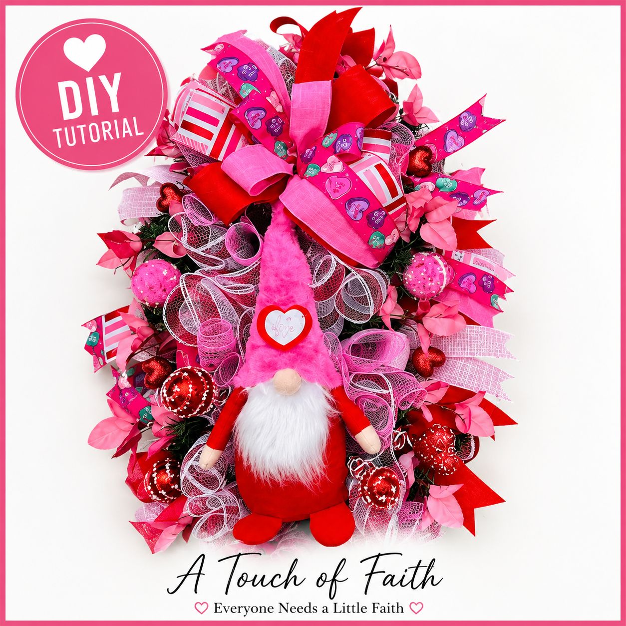 DIY Valentine Gnome Swag Tutorial