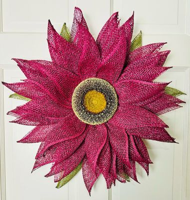 Burgundy Sunflower Wreath