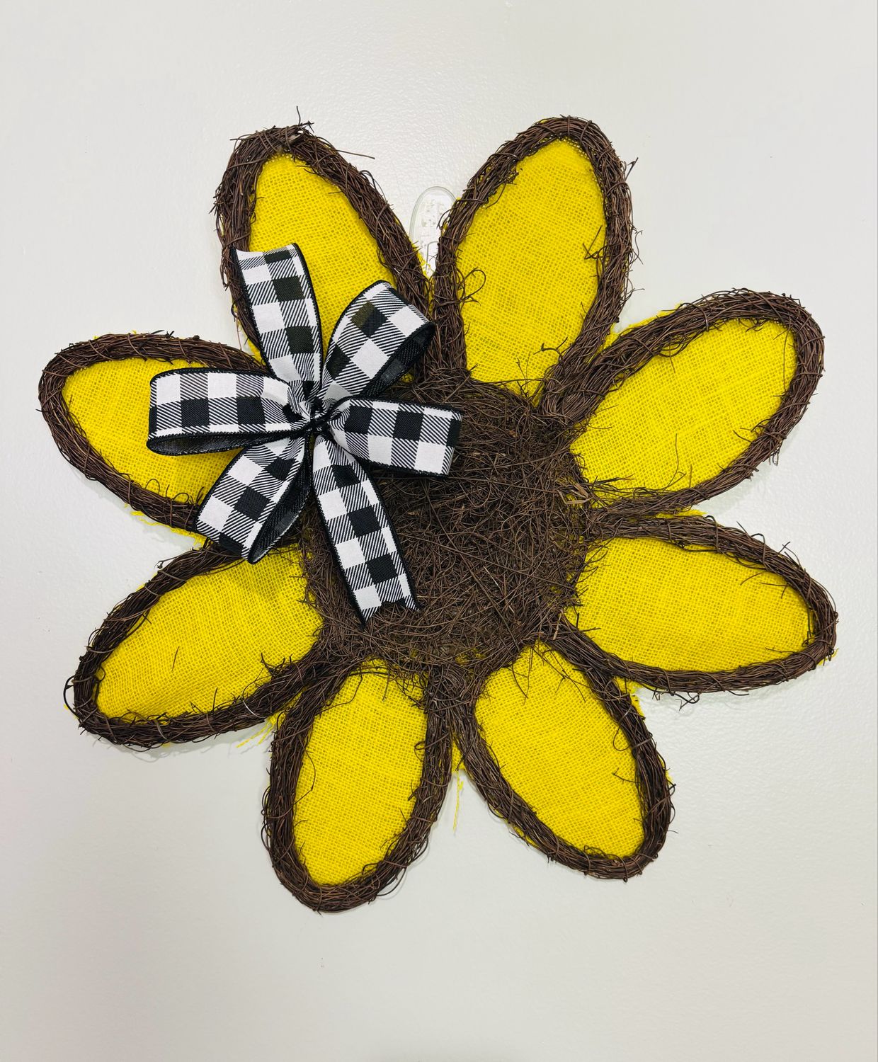 Sunflower Grapevine Door Hanger with Bow