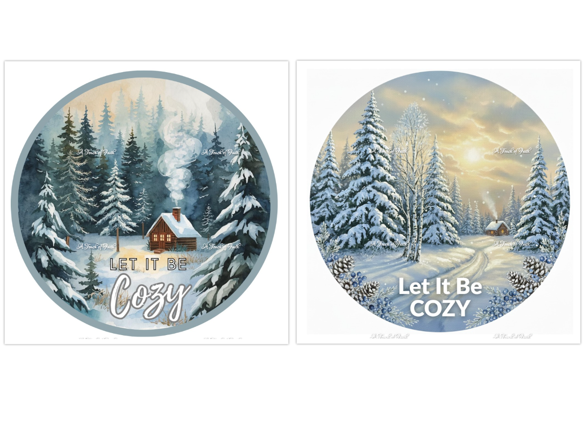 Let It Be Cozy Winter Wreath Sign