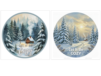 Let It Be Cozy Winter Wreath Sign