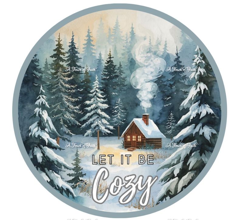 Let It Be Cozy Winter Wreath Sign