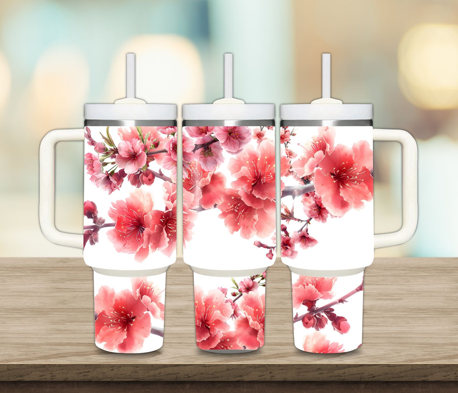 Cherry Blossom Floral 40oz Tumbler