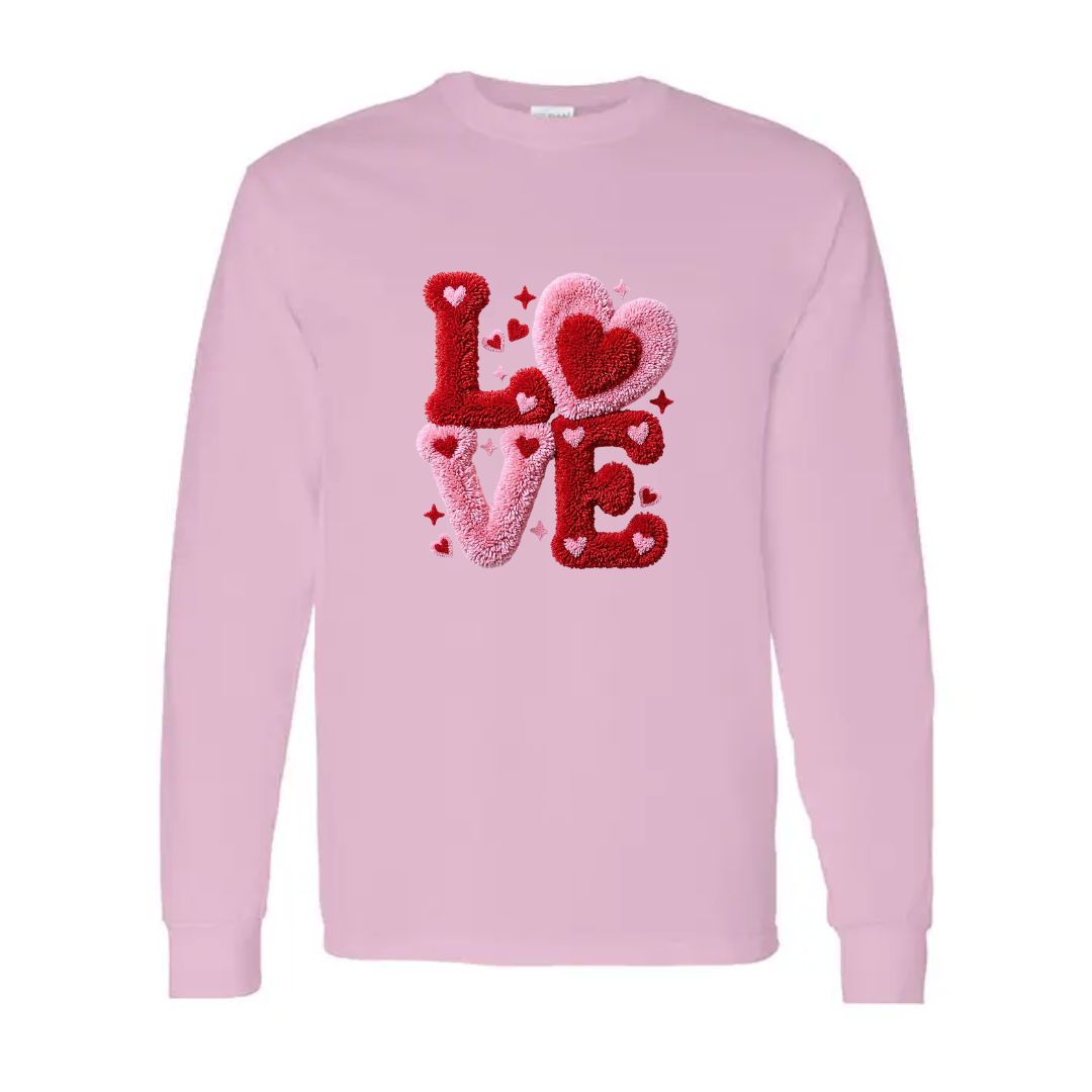 Love Chenille Valentine Long Sleeve Shirt