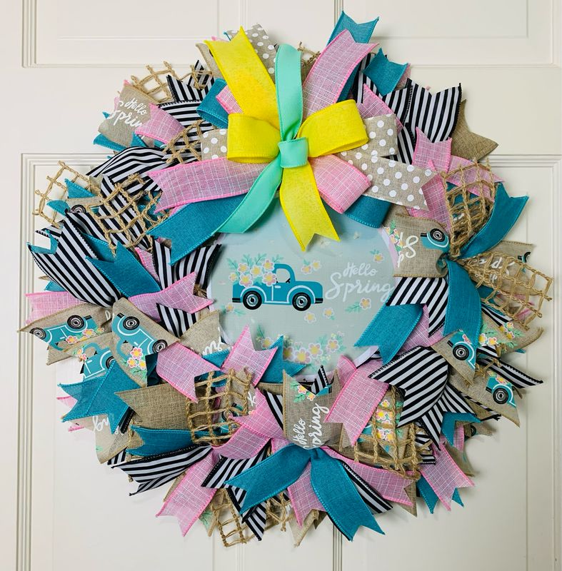 Hello Spring Ribbon Wreath