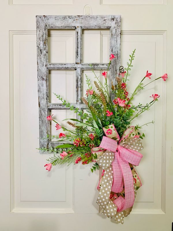 Spring Decorative Wood Window