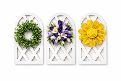 Spring Lattice Window Door Décor