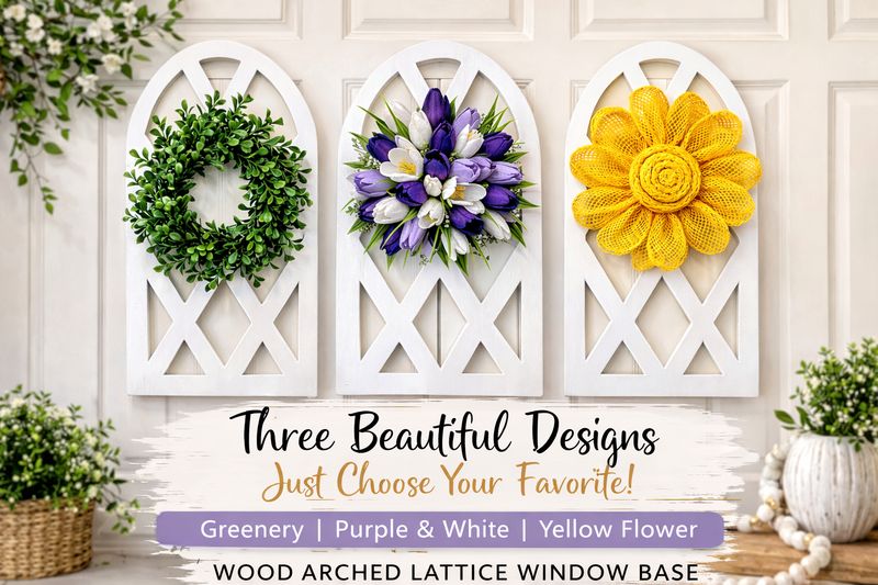 Spring Lattice Window Door Décor