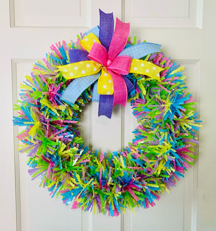 Spring Tinsel Wreath