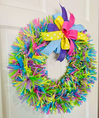Spring Tinsel Wreath