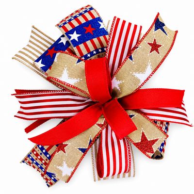 Rustic Patriotic Decorative Bow