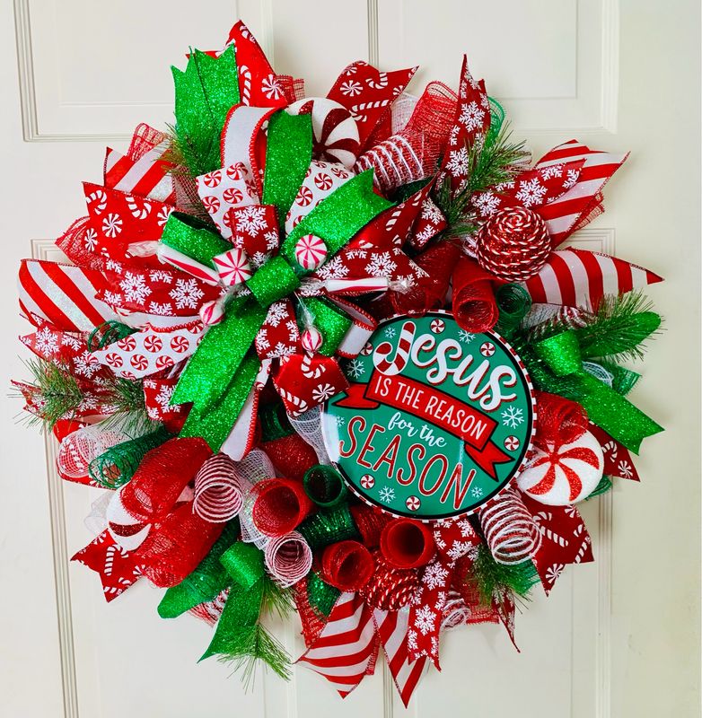 Jesus Is the Reason for the Season Christmas Wreath