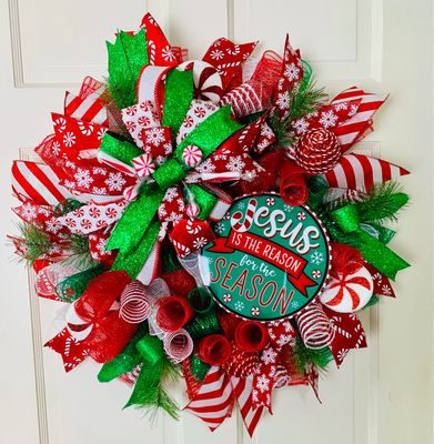 Jesus Is the Reason for the Season Christmas Wreath