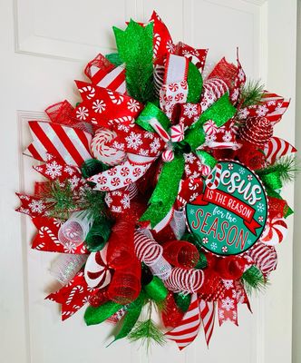 Jesus Is the Reason for the Season Christmas Wreath