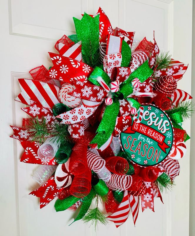 Jesus Is the Reason for the Season Christmas Wreath