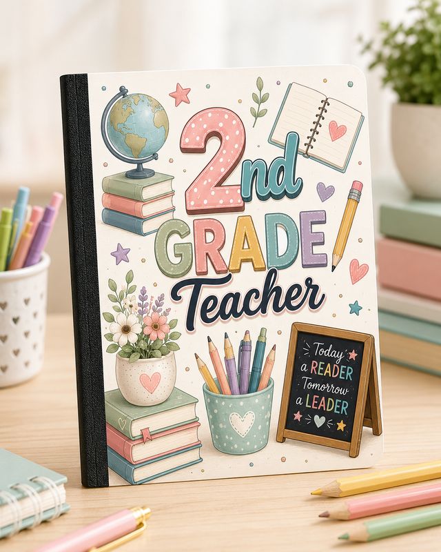 Personalized Grade Level Teacher Composition Notebook