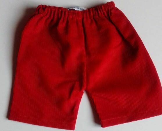 Trousers with back pockets - Red corduroy Trousers with back pockets - Red corduroy