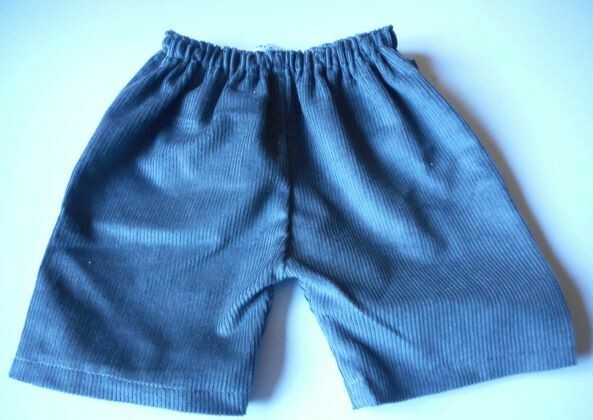 Trousers with back pockets - grey corduroy