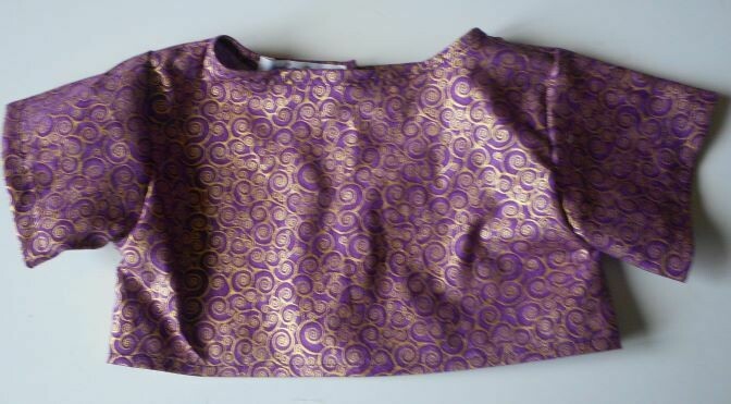 Top for bear - purple and gold print Top for bear - purple and gold print