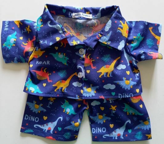 Pyjamas with collar - dinosaur print Pyjamas with collar - dinosaur print