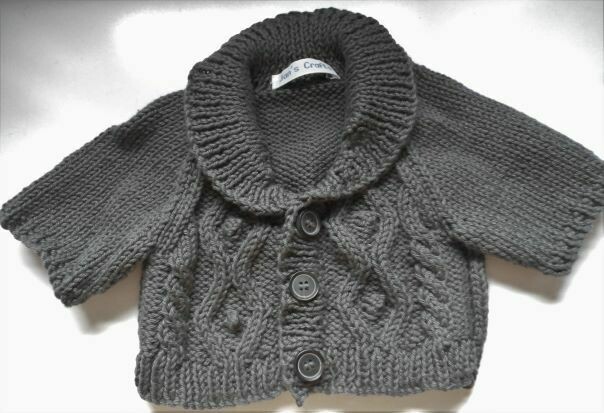 Cardigan with shawl collar - grey Cardigan with shawl collar - grey