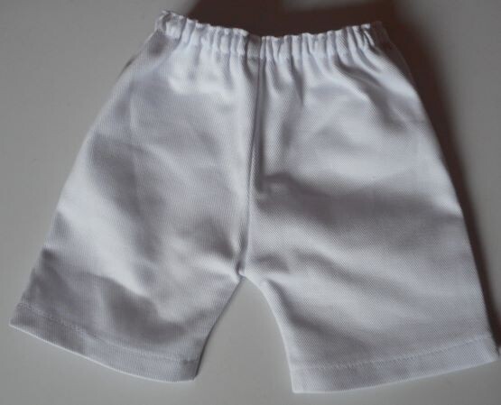 Trousers with side pockets - White cotton drill Trousers with side pockets - White cotton drill